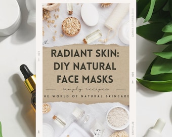 Rezepte für 11 Hausgemachte Gesichtsmasken - Printable, Instant Download