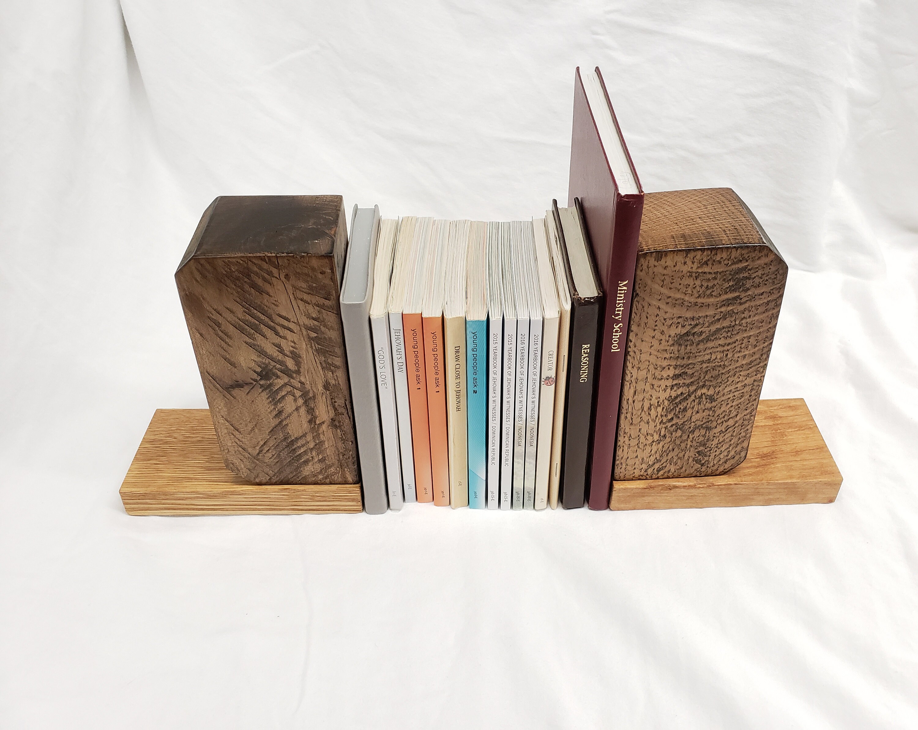 Conjunto bookend de madera recuperada Etsy España