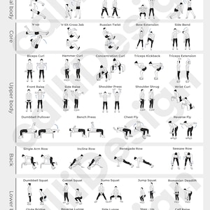 38 Types of Dumbbell Exercise Illustrations and 1 (Download Now) - Etsy