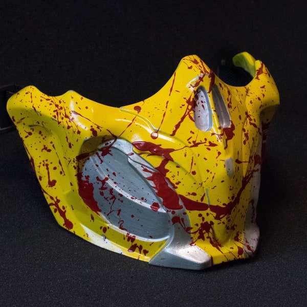 MK11 Scorpion mask with blood splatter