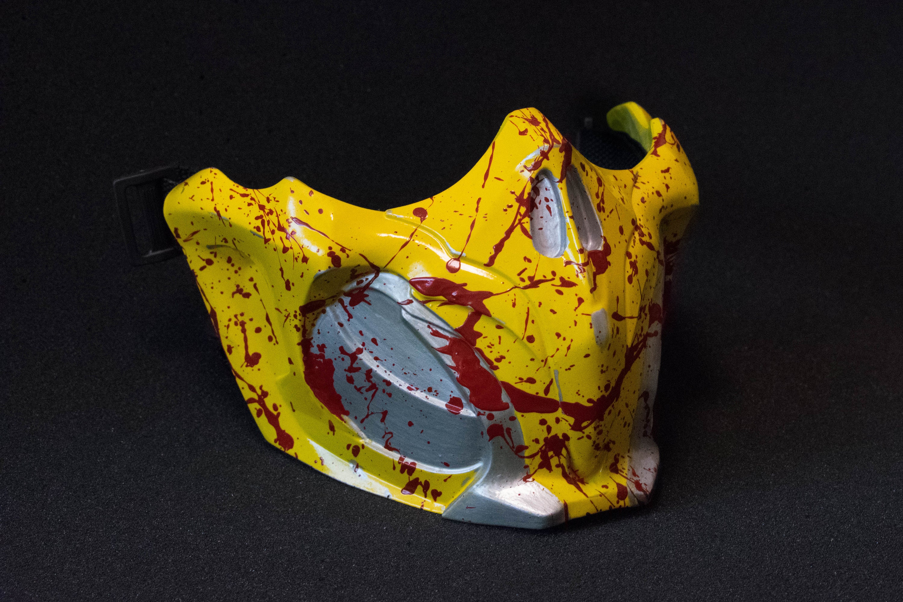 MK11 Scorpion mask with blood splatter