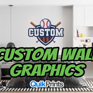 Contour Cut Custom Full Color Wall Graphics - 6 Mil Gloss or Matte Wall Vinyl