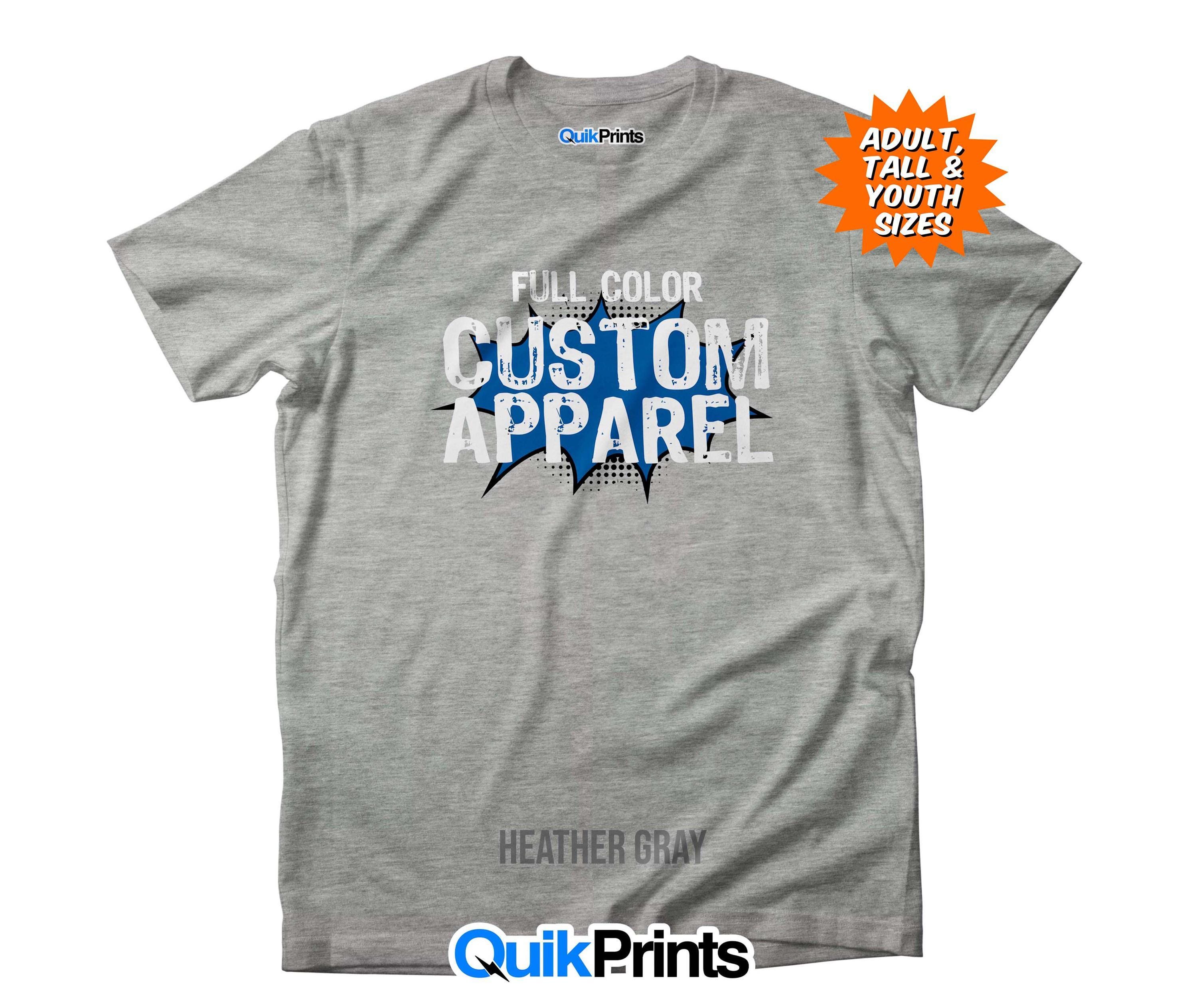 Custom Premium T-shirts - Full Color Digital Prints - Adult, Big 