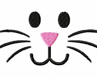 Bunny/Rabbit Face design - 4x4 hoop (4 sizes)