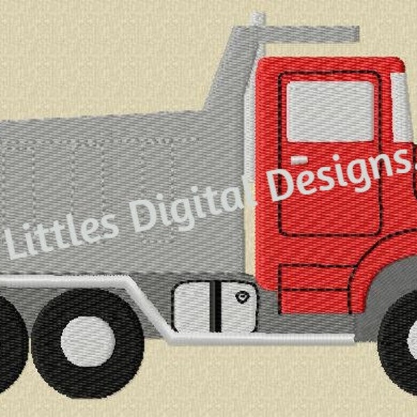 Dump Truck design - 4x4 & 5x7 hoop (fill stitch)