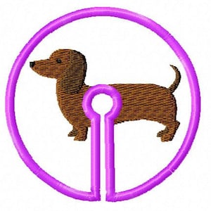 Dachshund G-Tube Pad (3 inches) design - 4x4