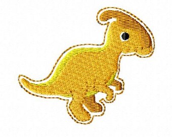 Parasaurolophus Feltie Machine Embroidery Design- 4x4 hoop - 2 sizes