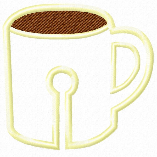 Coffee/Hot Chocolate Mug G-Tube Pad design - 4x4 hoop