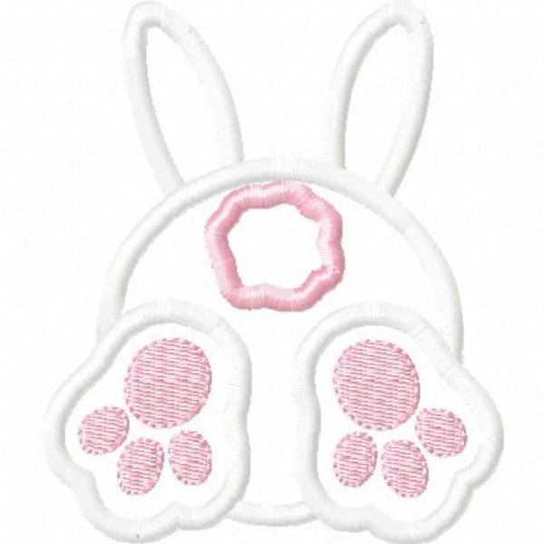 Bunny Butt with Ears Embroidery Applique Design- 4x4