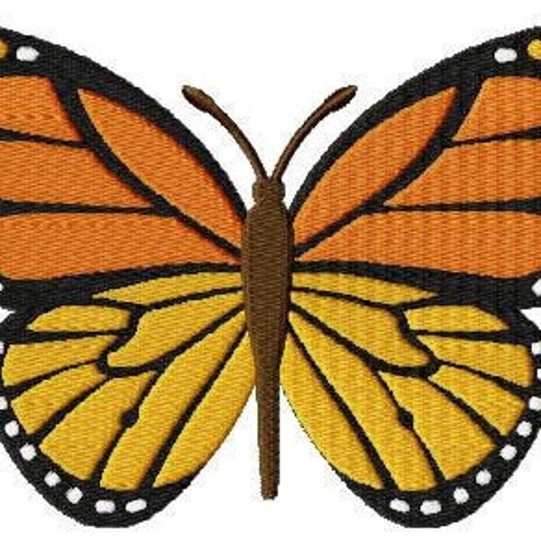 Monarch Butterfly Embroidery Fill Stitch (3 sizes) - 4x4 & 5x7