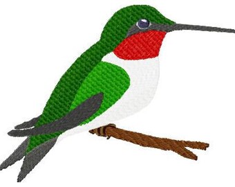 Hummingbird Embroidery Fill Stitch (2 sizes) - 4x4 & 5x7