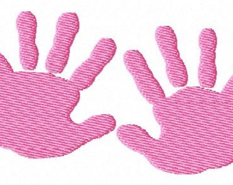 Baby Hands Machine Embroidery Design: Mini Newborn Hands (Digital File)