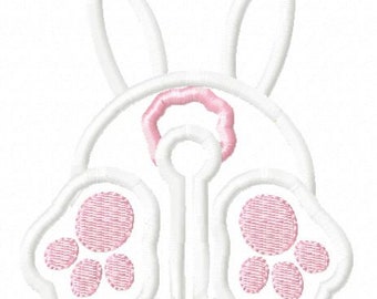 Bunny Butt with Ears G-Tube Pad design - 4x4