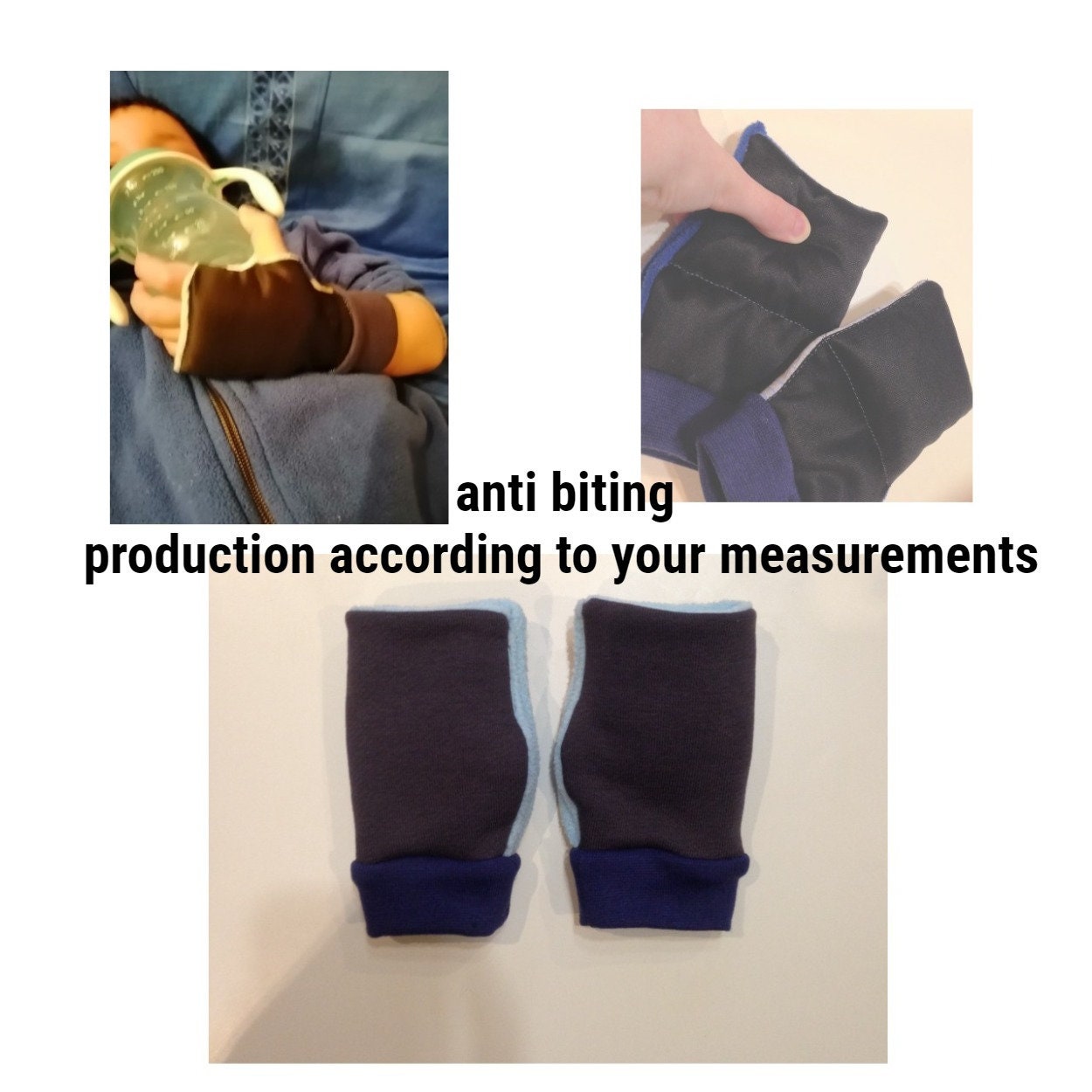 Protective biting gloves antibiting anti selfharm child Etsy