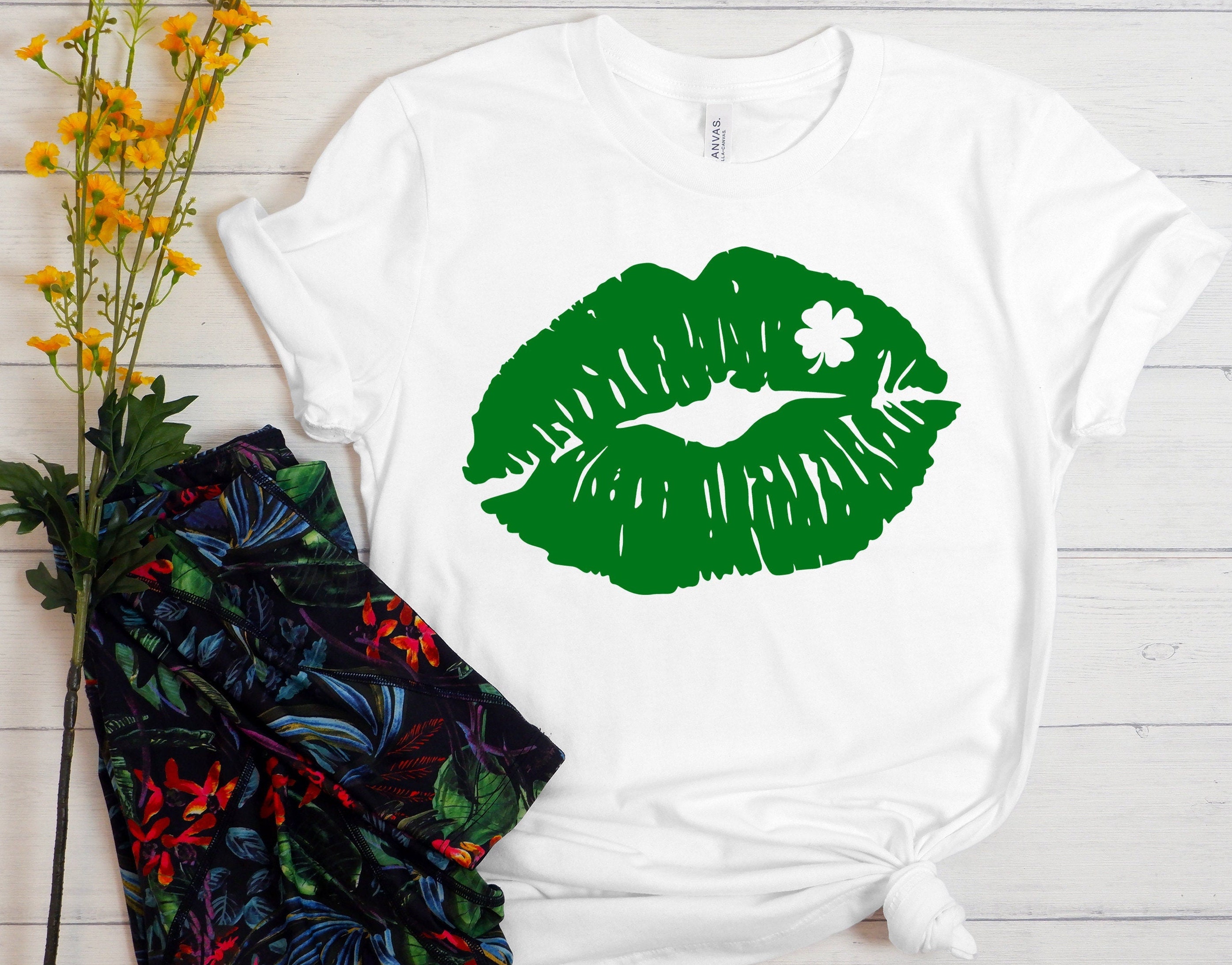 Camisa de beso de labios camisa de beso irlandés besos de Etsy