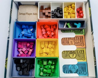 Power Grid Board Game Organizer: 3D Printed Resource Trays