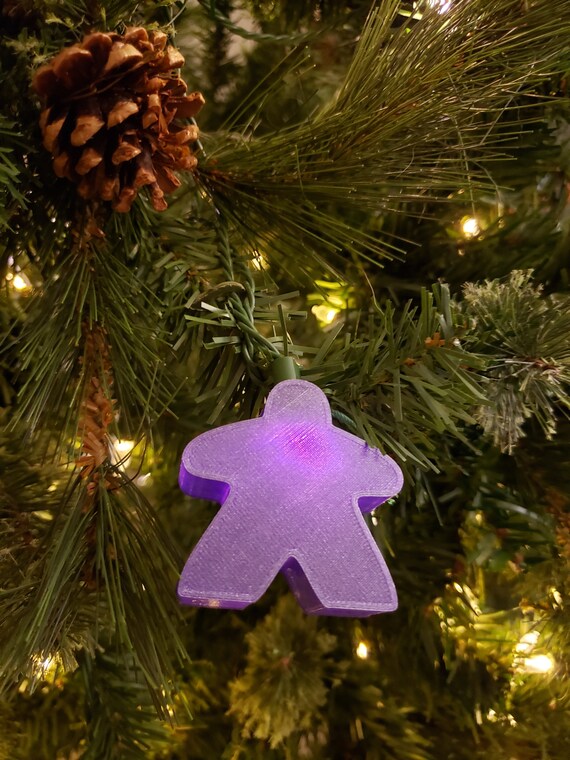 Meeple Christmas Ornament/string Light Cap 3d-printed 10-pack 