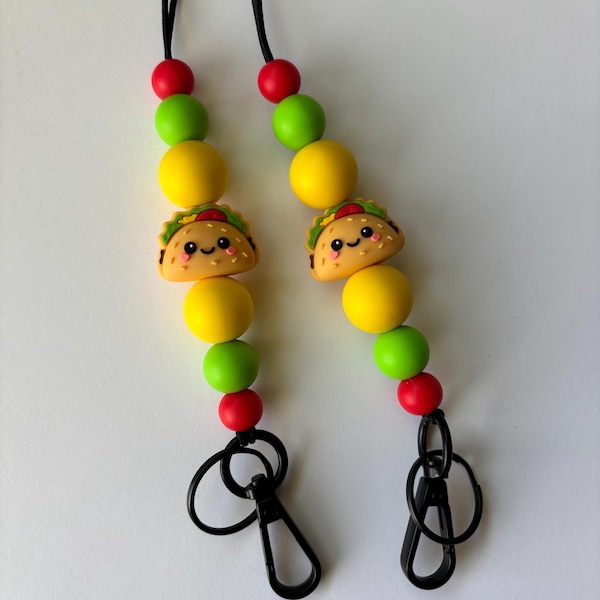 Let’s “taco ‘bout” our awesome teacher lanyard for Cinco De Mayo, taco lovers, school psychologist, counselor, for keys and badge!