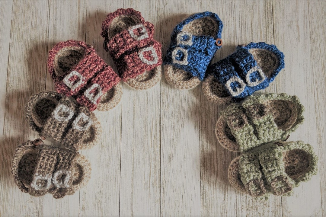 Crocheted Baby Sandals, Baby Sandals, Baby Shoes, Birkenstockstyle