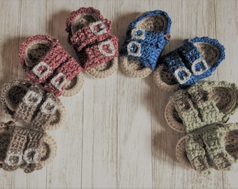 Crocheted Baby Sandals, Baby Sandals, Baby Shoes, Birkenstock-style Baby Shoes, Soft Shoes, Birkenstock-style Baby Sandals, Infant Sandals