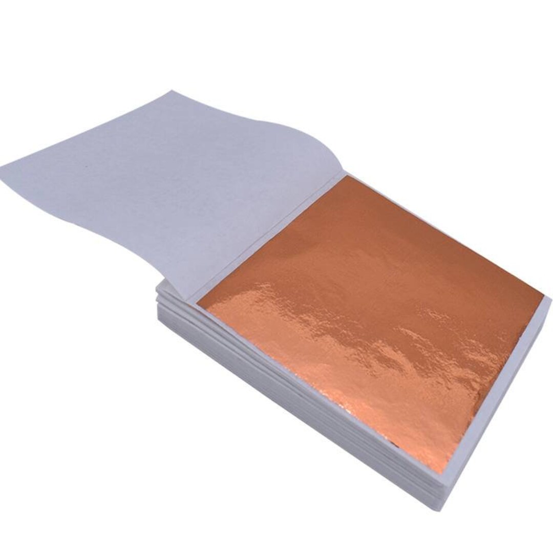 Rose Gold Leaf Sheets 100 Copper Loose Leaf Type Art Foil Etsy UK