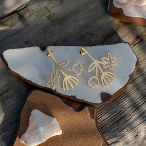Flower Abstract Elegant Feminine Feminism Last Minute Valentine's Day Gift, Christmas, Love Girlfriend Brass, Empower