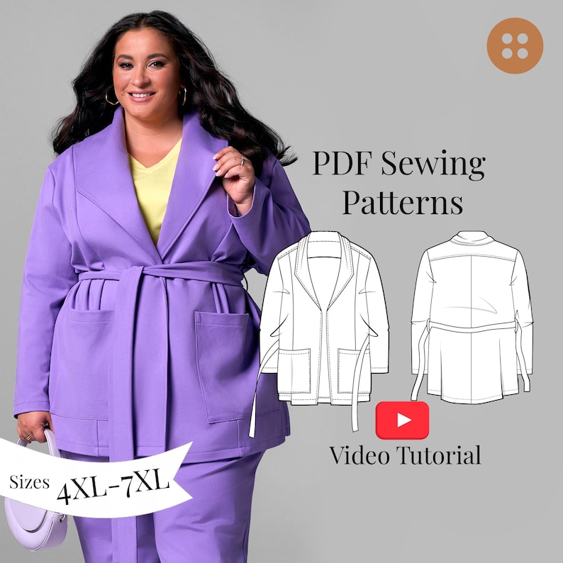 Women’s Cardigan PDF Sewing Pattern + Video Sewing Tutorial
Sew a stylish women’s cardigan at home with this PDF sewing pattern. Includes a detailed video tutorial for beginners and experienced sewists. Perfect for creating versatile, cozy, and chic wardrobe pieces.