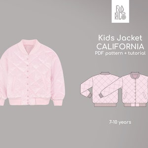 Children's Bomber Jacket PDF Sewing Pattern (Size 7 yrs to 10 yrs)