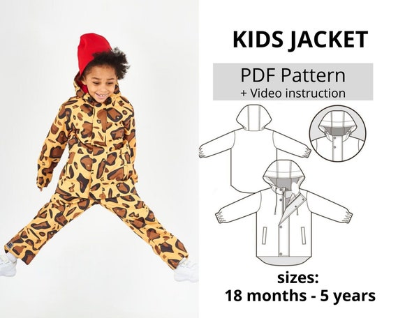 Spring Kids Jacket Sewing Pattern PDF / Sewing tutorial / | Etsy
