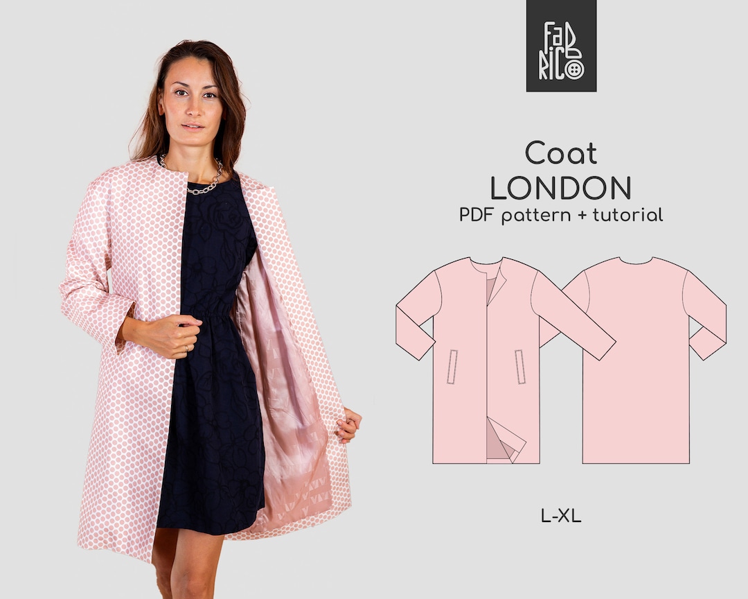 Women Coat Sewing Pattern/ PDF Sewing Pattern / Sewing Tutorial for ...