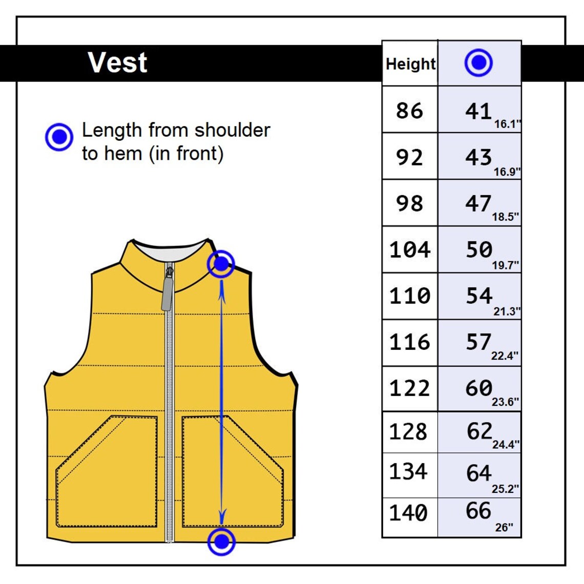 Kids Vest Sewing Pattern PDF and Sewing Tutorial / Sizes 18 - Etsy