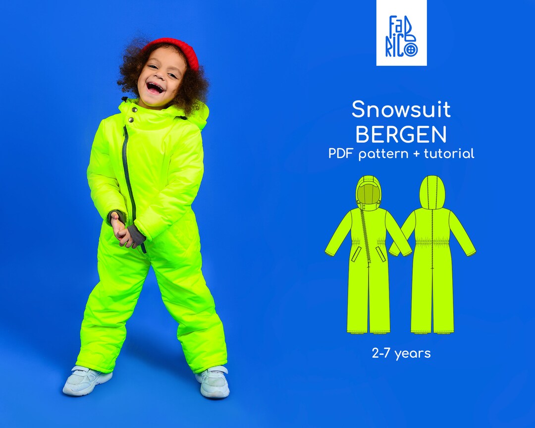 Kids Snowsuit Pattern / Sewing Pattern PDF / Sewing Tutorial / Sizes 86 ...