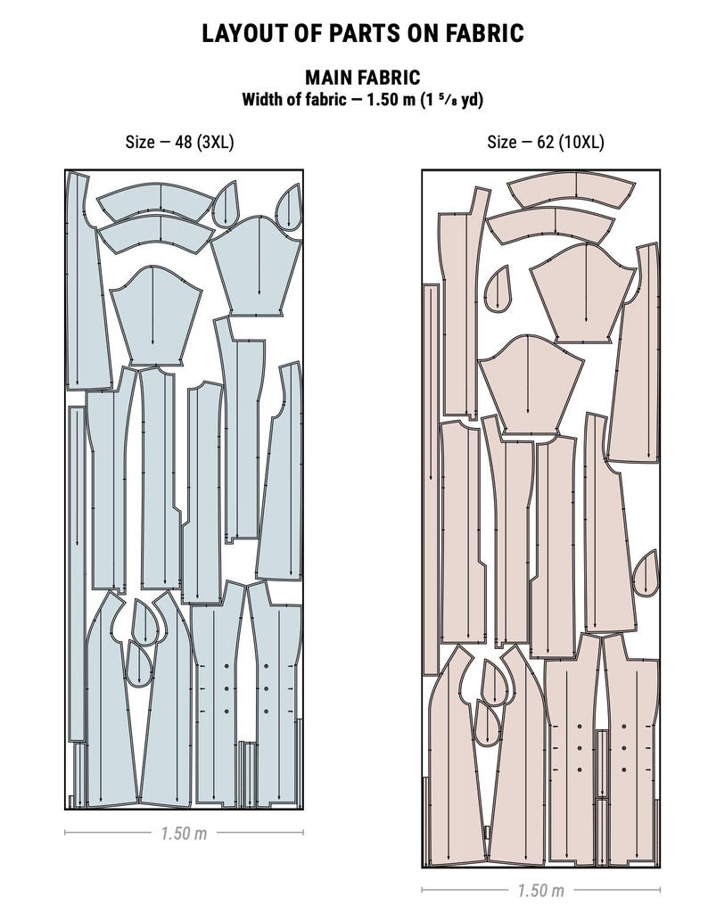 Trench Coat PDF Sewing Pattern + Video Tutorial/ Sizes 3XL–10XL - Etsy