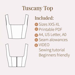 Bustier Top PDF sewing pattern