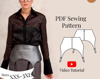Basque Corset Belt Sewing Pattern + Video Tutorial/ Sizes XXS-3XL
