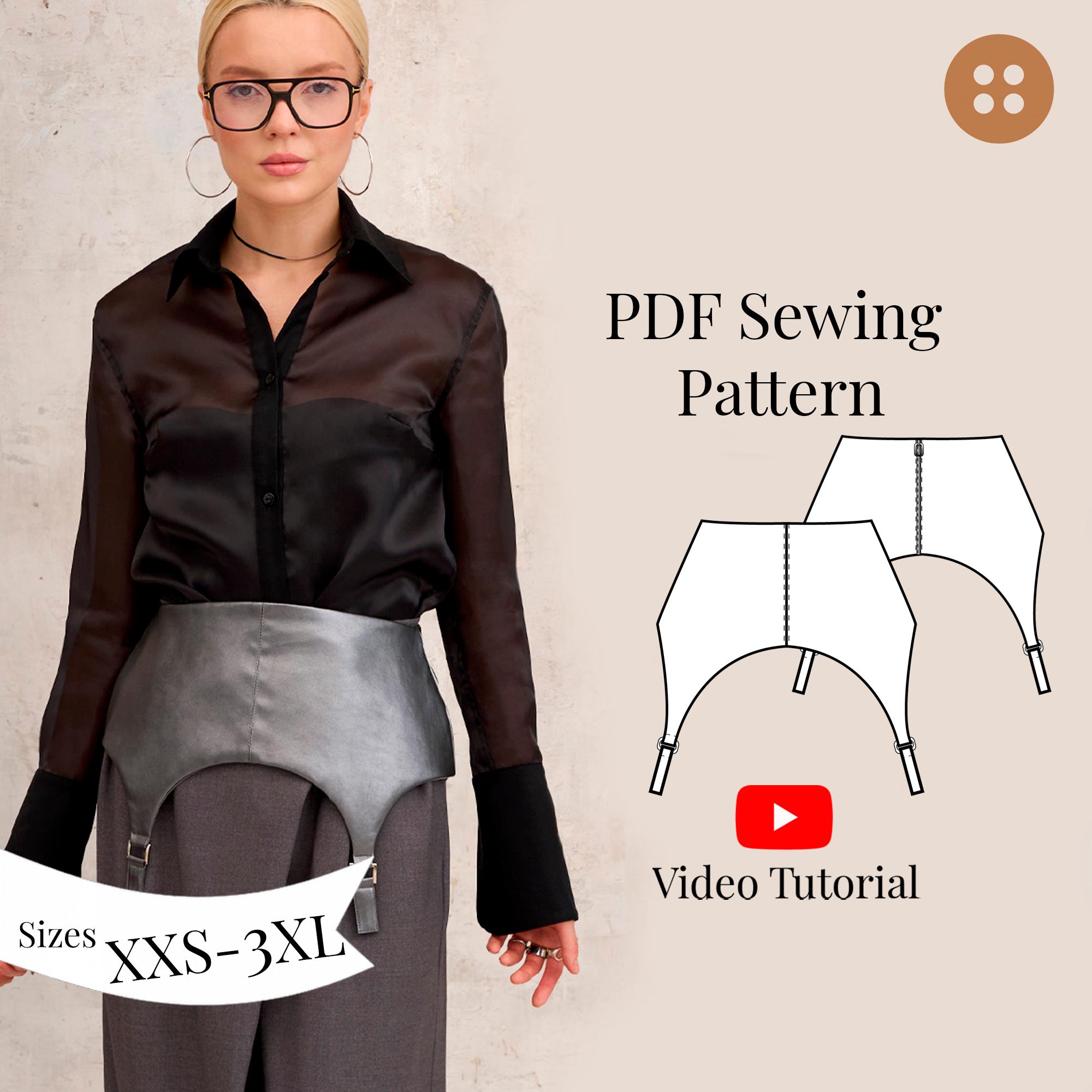 garter belt sewing pattern Vintage Sewing Pattern 1950s Pin-Up Corset & Garter Belt 23-45 inch Waist main image 1