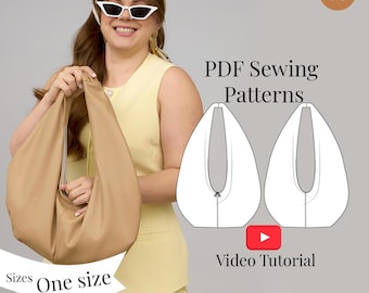 Hobo Bag Sewing Pattern (PDF Pattern + Video Tutorial)