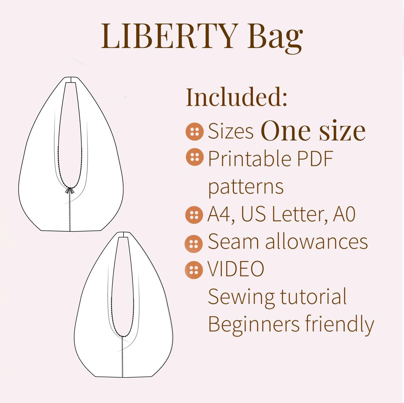 Hobo Bag Sewing Pattern (PDF Pattern + Video Tutorial) - Etsy