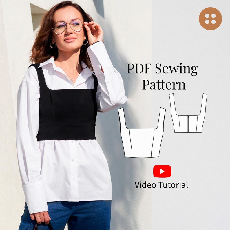 Bustier Top PDF sewing pattern