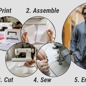 📦 What's included:
✔️ Digital sewing pattern (A4, US Letter, A0 formats)
✔️ Video sewing tutorial
✔️ Size range S–5XL
✔️ Layered PDF files for easy printing

✨ Ideal for sewing in linen, cotton, or jersey fabrics, this Henley shirt is a versatile and stylish DIY project for men of all sizes.

Make your own men's shirt with this easy-to-follow downloadable pattern — perfect for sewing gifts or adding handmade fashion to your wardrobe!