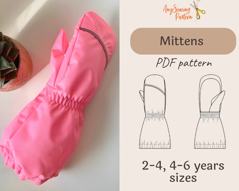 Mittens Sewing Pattern PDF / Children Mittens Sewing Tutorial Etsy
