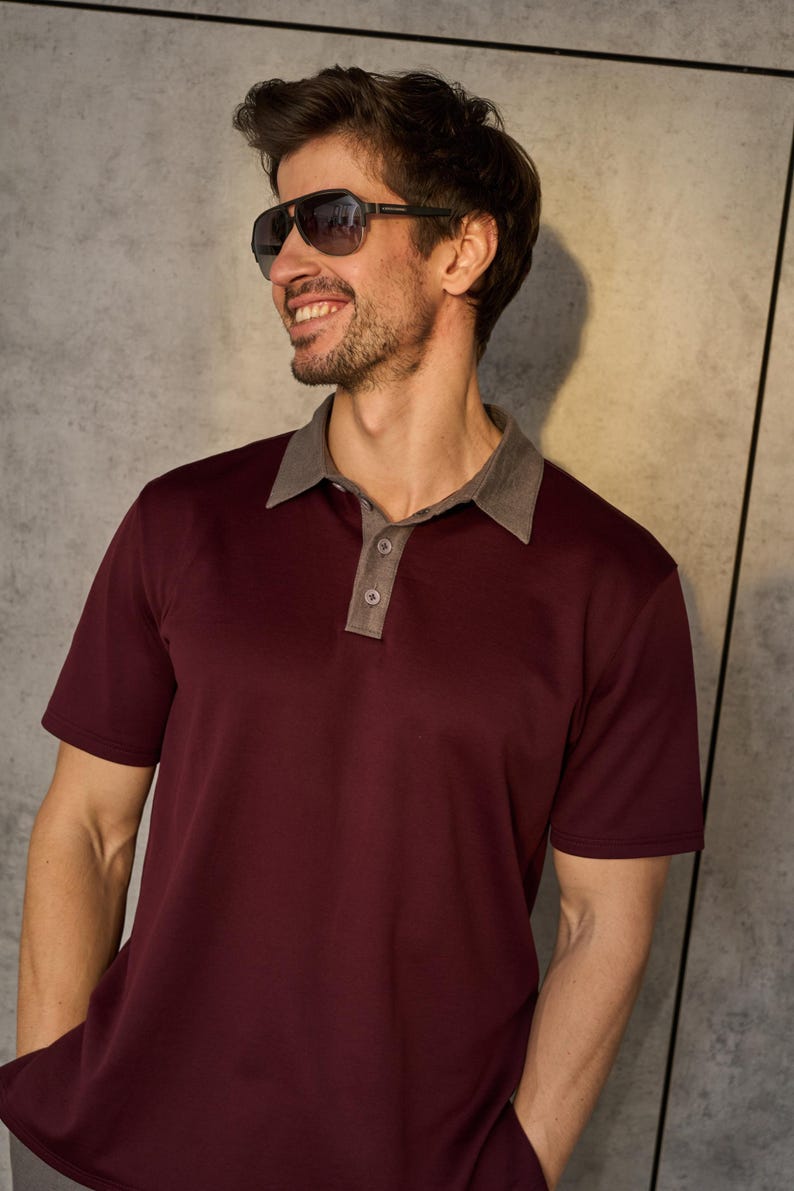 Men's Polo Shirt PDF Sewing Pattern | Sizes S–5XL Sew a classic men's polo shirt with a sharp contrast collar and placket, short sleeves, and a comfortable, true-to-size fit. This everyday essential works in soft jersey or pique knit for a polished, ready-to-wear look — perfect for building a custom wardrobe or sewing thoughtful handmade gifts.

With a full step-by-step video tutorial included, you'll get a clean, professional finish — even as a beginner.