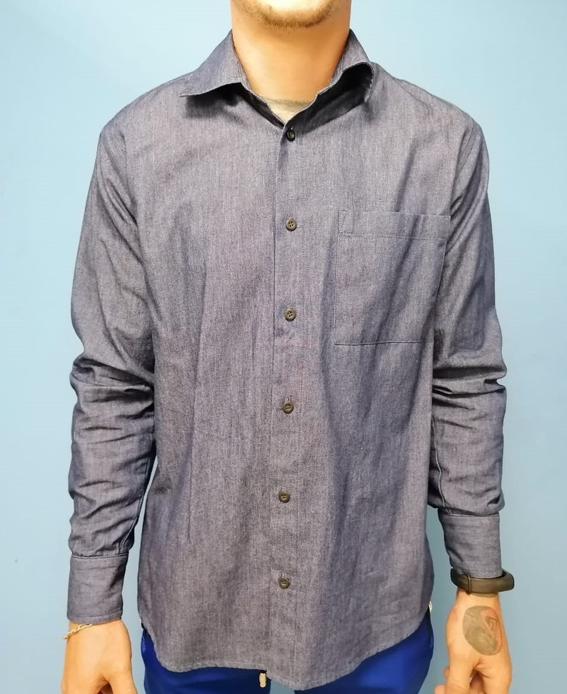 Men's Shirt Sewing Pattern PDF and Sewing Tutorial / Sizes Etsy UK