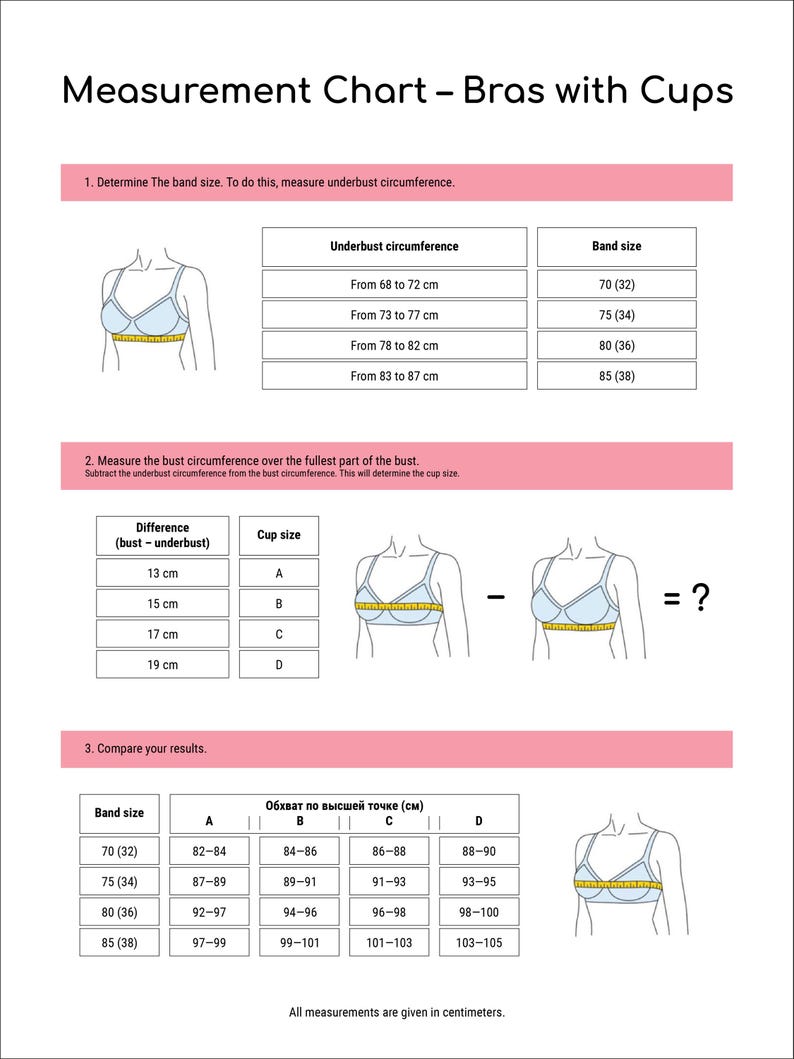 Lace Padded Bra Sewing Pattern + Video Tutorial (sizes 32A-38D) - Etsy ...