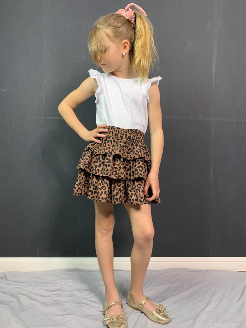 Kid's Flounce Skirt PDF Sewing Pattern For Ages 7-10 image 5