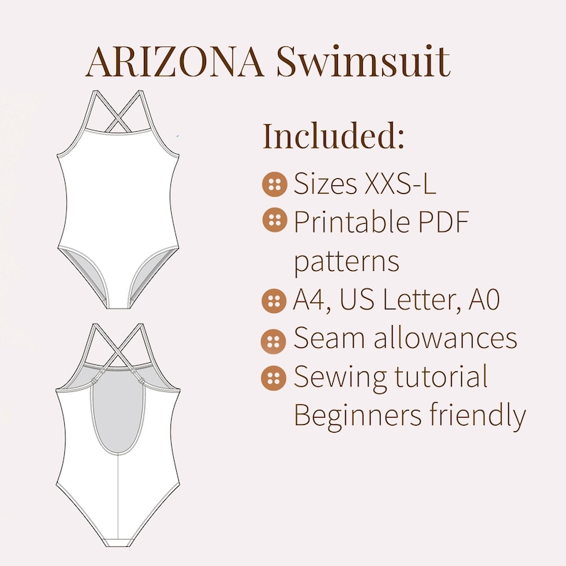 Women One-Piece Swimsuit PDF Sewing Pattern | Sizes XXS–L | Digital Download

Sew your own stylish and flattering one-piece swimsuit with this easy-to-use PDF sewing pattern! Designed for sizes XXS to L, this pattern is perfect for confident beginners and experienced sewists. The downloadable file includes detailed step-by-step instructions and printing formats for A4, US Letter, and A0. Great for stretch fabrics like lycra, spandex, or swimwear knit.