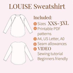 Maternity & Nursing Oversize Sweatshirt PDF Pattern + Sewing Video Tutorial, Hidden Chest Zippers for Breastfeeding sizes S-3XL with VIDEO tutorial.

The sweatshirt is designed for pregnant and nursing mothers. It features invisible zippers in the princess seams on the front, long sleeves, neckline is hemmed with facing. Sew your own stylish maternity and nursing sweatshirt. Easy. Comfortable. Beginner-friendly.

It’s essential to have comfortable clothes during maternity and lacta-tion periods.
