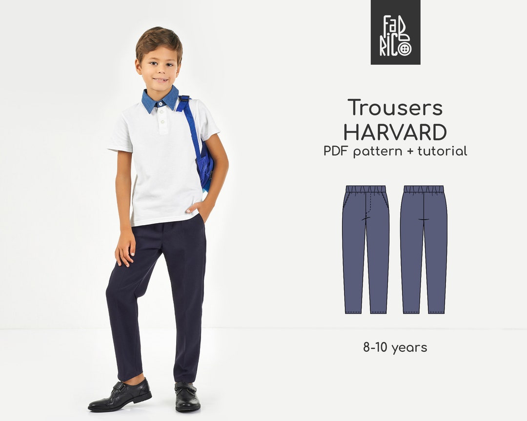 Boys Trousers Sewing Pattern Kids Classic Pants Pattern PDF Etsy