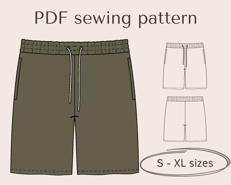 Men Shorts Sewing Pattern PDF/ Jersey Mens Shorts Pattern / - Etsy