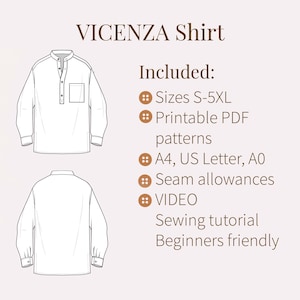 Men's Henley Collar Shirt PDF Sewing Pattern | Sizes S–5XL | Digital Download + Video Sewing Tutorial

Sew a timeless classic with this Men's Henley Collar Shirt PDF Sewing Pattern. Perfect for both casual and semi-formal looks, this shirt features a comfortable fit and stylish Henley collar, making it a must-have for any handmade wardrobe.

🧵 Designed for sizes S to 5XL, this digital pattern is beginner-friendly and comes with a step-by-step video tutorial.
